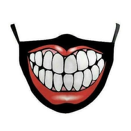 Jocker Face * 3 - Nők Férfi Gyerekek 3D Funny Mouth Mark Cover Facemask Mosható Hip Hop Party MagicB