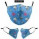 Véres koponya - Nők Férfi Gyerekek 3D Funny Mouth Mark Cover Facemask Mosható Hip Hop Party MagicB