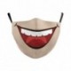 * 5 - Vicces mosható arcmaszk fél arc száj Mark HipHop Cospaly Party One Size Bib
