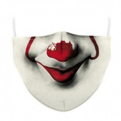 * 4 - Férfi újrafelhasználható unisex vicces mosható arcmaszk fél arc száj Mark HipHop rajzfilm