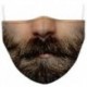 * 2 - Férfi újrafelhasználható unisex vicces mosható arcmaszk fél arc száj Mark HipHop rajzfilm
