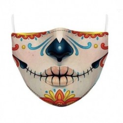 * 9 - Férfi újrafelhasználható unisex vicces mosható arcmaszk fél arc száj Mark HipHop rajzfilm