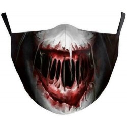 * 169 - Mosható arcmaszk fél arc koponya száj Mark HipHop Cospaly Party One Size Mask0