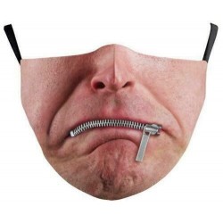 * 159 - Mosható arcmaszk fél arc koponya száj Mark HipHop Cospaly Party One Size Mask0