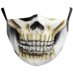 * 93 - Mosható arcmaszk fél arc koponya száj Mark HipHop Cospaly Party One Size Mask0