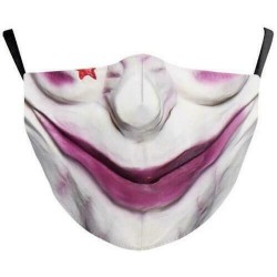 * 92 - Mosható arcmaszk fél arc koponya száj Mark HipHop Cospaly Party One Size Mask0