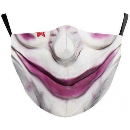 * 92 - Mosható arcmaszk fél arc koponya száj Mark HipHop Cospaly Party One Size Mask0