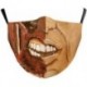 * 43 - Mosható arcmaszk fél arc koponya száj Mark HipHop Cospaly Party One Size Mask0