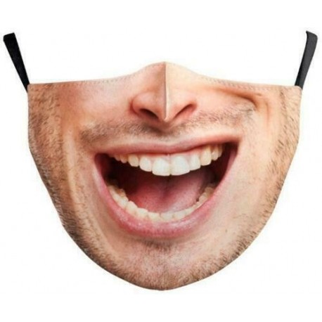 * 160 - Mosható arcmaszk fél arc koponya száj Mark HipHop Cospaly Party One Size Mask0