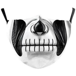 * 85 - Mosható arcmaszk fél arc koponya száj Mark HipHop Cospaly Party One Size Mask0