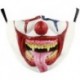 * 179 - Mosható arcmaszk fél arc koponya száj Mark HipHop Cospaly Party One Size Mask0