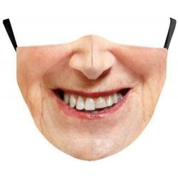 * 165 - Mosható arcmaszk fél arc koponya száj Mark HipHop Cospaly Party One Size Mask0