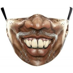 * 120 - Mosható arcmaszk fél arc koponya száj Mark HipHop Cospaly Party One Size Mask0