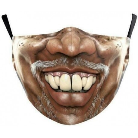 * 120 - Mosható arcmaszk fél arc koponya száj Mark HipHop Cospaly Party One Size Mask0