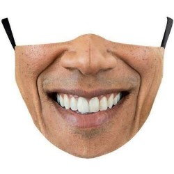 * 19 - Mosható arcmaszk fél arc koponya száj Mark HipHop Cospaly Party One Size Mask0