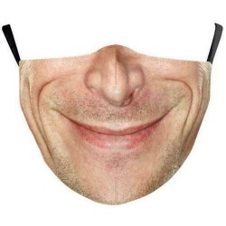 * 164 - Mosható arcmaszk fél arc koponya száj Mark HipHop Cospaly Party One Size Mask0