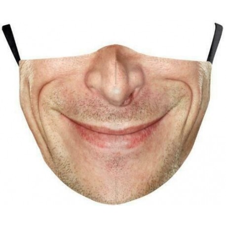 * 164 - Mosható arcmaszk fél arc koponya száj Mark HipHop Cospaly Party One Size Mask0