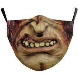 * 137 - Mosható arcmaszk fél arc koponya száj Mark HipHop Cospaly Party One Size Mask0
