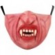 * 117. - Mosható arcmaszk fél arc koponya száj Mark HipHop Cospaly Party One Size Mask0