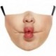 * 117. - Mosható arcmaszk fél arc koponya száj Mark HipHop Cospaly Party One Size Mask0