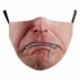 * 117. - Mosható arcmaszk fél arc koponya száj Mark HipHop Cospaly Party One Size Mask0