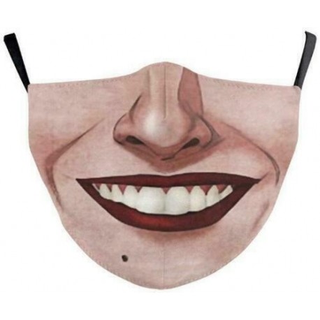* 70 - Mosható arcmaszk fél arc koponya száj Mark HipHop Cospaly Party One Size Mask0