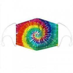 Tie Dye Vortex - Vicces mosható arcmaszk fél arc száj Mark HipHop Cospaly Party One Size Bib