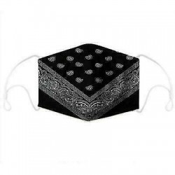 Paisley Totem - Vicces mosható arcmaszk fél arc száj Mark HipHop Cospaly Party One Size Bib