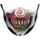 * 184 - Unisex Halloween 3d Funny Mouth Mark Cover Facemask Mosható Hip Hop Party Magic
