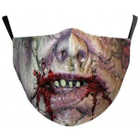 * 107. - Unisex Halloween 3d Funny Mouth Mark Cover Facemask Mosható Hip Hop Party Magic