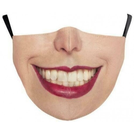 * 21 - Unisex Halloween 3d Funny Mouth Mark Cover Facemask Mosható Hip Hop Party Magic