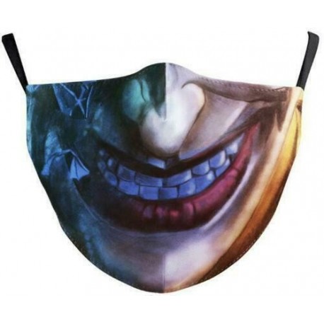 * 190 - Unisex Halloween 3d Funny Mouth Mark Cover Facemask Mosható Hip Hop Party Magic