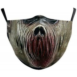 * 182 - Unisex Halloween 3d Funny Mouth Mark Cover Facemask Mosható Hip Hop Party Magic