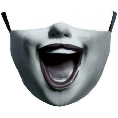 * 55 - Unisex Halloween 3d Funny Mouth Mark Cover Facemask Mosható Hip Hop Party Magic