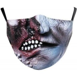 * 41 - Unisex Halloween 3d Funny Mouth Mark Cover Facemask Mosható Hip Hop Party Magic