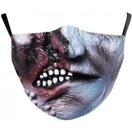 * 41 - Unisex Halloween 3d Funny Mouth Mark Cover Facemask Mosható Hip Hop Party Magic