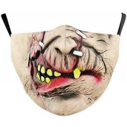 * 35 - Unisex Halloween 3d Funny Mouth Mark Cover Facemask Mosható Hip Hop Party Magic