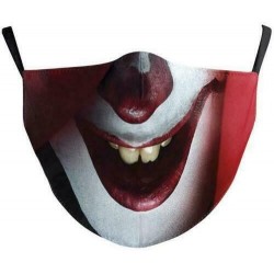 * 191. - Unisex Halloween 3d Funny Mouth Mark Cover Facemask Mosható Hip Hop Party Magic