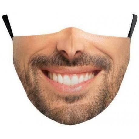 * 162 - Unisex Halloween 3d Funny Mouth Mark Cover Facemask Mosható Hip Hop Party Magic