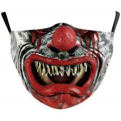 * 140 - Unisex Halloween 3d Funny Mouth Mark Cover Facemask Mosható Hip Hop Party Magic