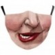 * 69 - Unisex Halloween 3d Funny Mouth Mark Cover Facemask Mosható Hip Hop Party Magic