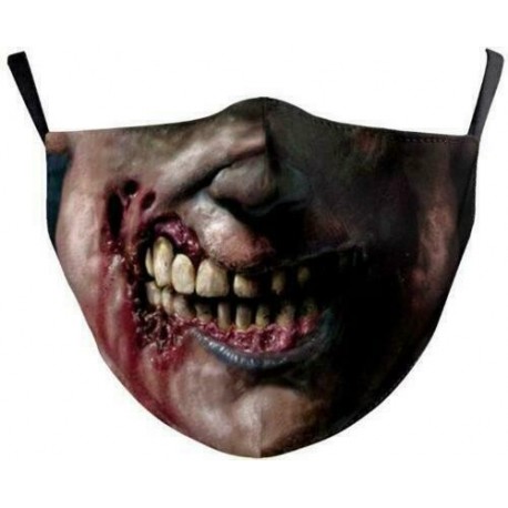 * 111 - Unisex Halloween 3d Funny Mouth Mark Cover Facemask Mosható Hip Hop Party Magic