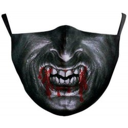 * 9 - Unisex Halloween 3d Funny Mouth Mark Cover Facemask Mosható Hip Hop Party Magic