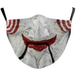 * 148 - Unisex Halloween 3d Funny Mouth Mark Cover Facemask Mosható Hip Hop Party Magic
