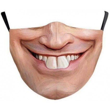 * 115 - Unisex Halloween 3d Funny Mouth Mark Cover Facemask Mosható Hip Hop Party Magic