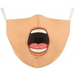 * 71 - Unisex Halloween 3d Funny Mouth Mark Cover Facemask Mosható Hip Hop Party Magic