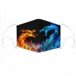 Jég és tűz sárkány - Nők Férfi Gyerekek 3D Szórakoztató Száj Mark Szövet Arcmaszk Mosható Hip Hop Party Varázslat