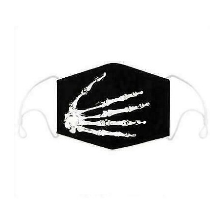 Csontváz kéz - Mens Womens Kids 3D Funny Mouth Mark Fabric Facemask Mosható Party Magic Gothic