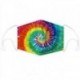 Tie Dye Vortex - Mens Womens Kids 3D Funny Mouth Mark Fabric Facemask Mosható Party Magic Gothic