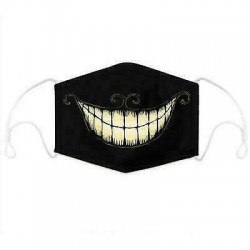 Őrült nagy mosoly - Mens Womens Kids 3D Funny Mouth Mark Fabric Facemask Mosható Party Magic Gothic